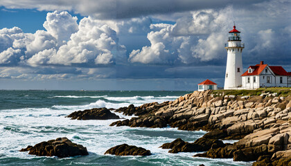 Le phare c&ocirc;tier majestueux