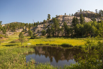 Small lake in the mountains of South Dakota