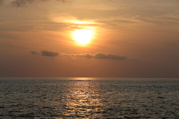 sunset over the sea