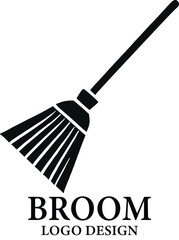 Broom Vector Logo Design