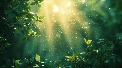 Obraz premium Enchanted Forest Sunlight