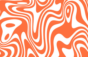 Abstract orange geometric lines curved in the form of waves. Vector illustration. Eps 10