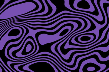 Abstract purple geometric lines curved in the form of waves. Vector illustration. Eps 10