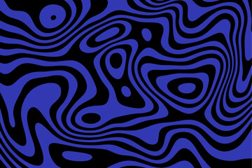 Abstract pattern with blue waves on black background. Vector illustration. Eps 10