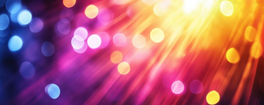 Colorful abstract light bokeh with vibrant radiant glows and flares