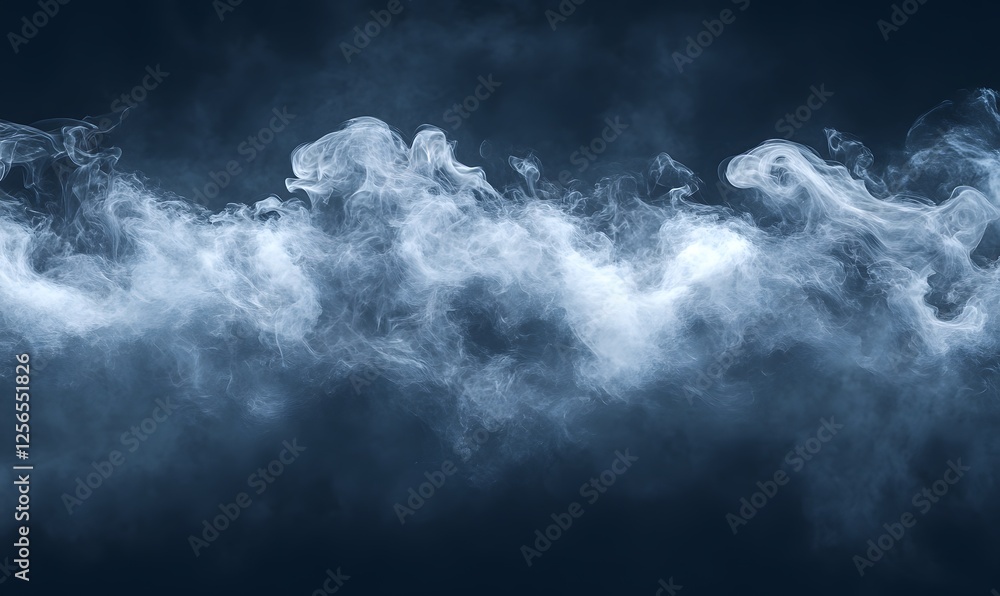 Poster abstract smoke effect with dark background and wispy patterns