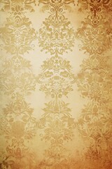 Antique Ornamental Damask Pattern on Aged Paper Texture.