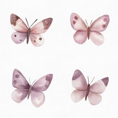 Fototapeta premium butterfly watercolor illustration concept for kids