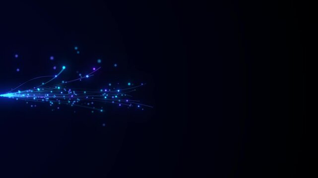 Data sorting. Abstract digital background. Big data visualization. 4k animation. 3d rendering.