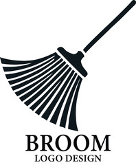 Broom Vector Logo Design