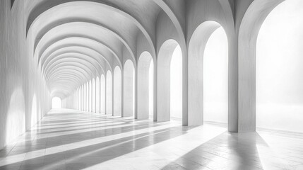 Obraz premium Stunning White Architecture Hallway