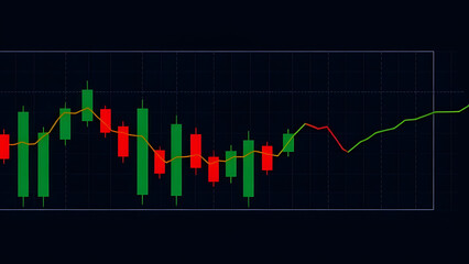 Fototapeta premium A blue stock market graph charts financial growth, its line illustrating market data and business success