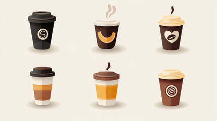Coffee cup icon for coffeeshop or cafeteria and coffee product label. Vector isolated symbol of steam in hot drink mug of chocolate, strong espresso or americano frappe for coffeehouse design