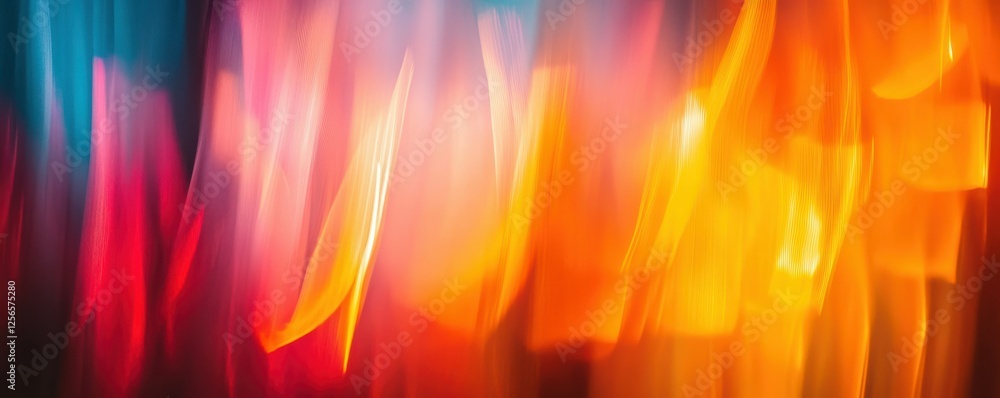 Poster vibrant abstract light streaks in dynamic motion