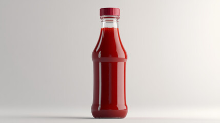 Cartoon ketchup bottle, vector tomato sauce, catchup condiment in red plastic tube or container with squirt nozzle. Catsup dresser, seasoning for fast food meals, traditional bottled vegetable sauce