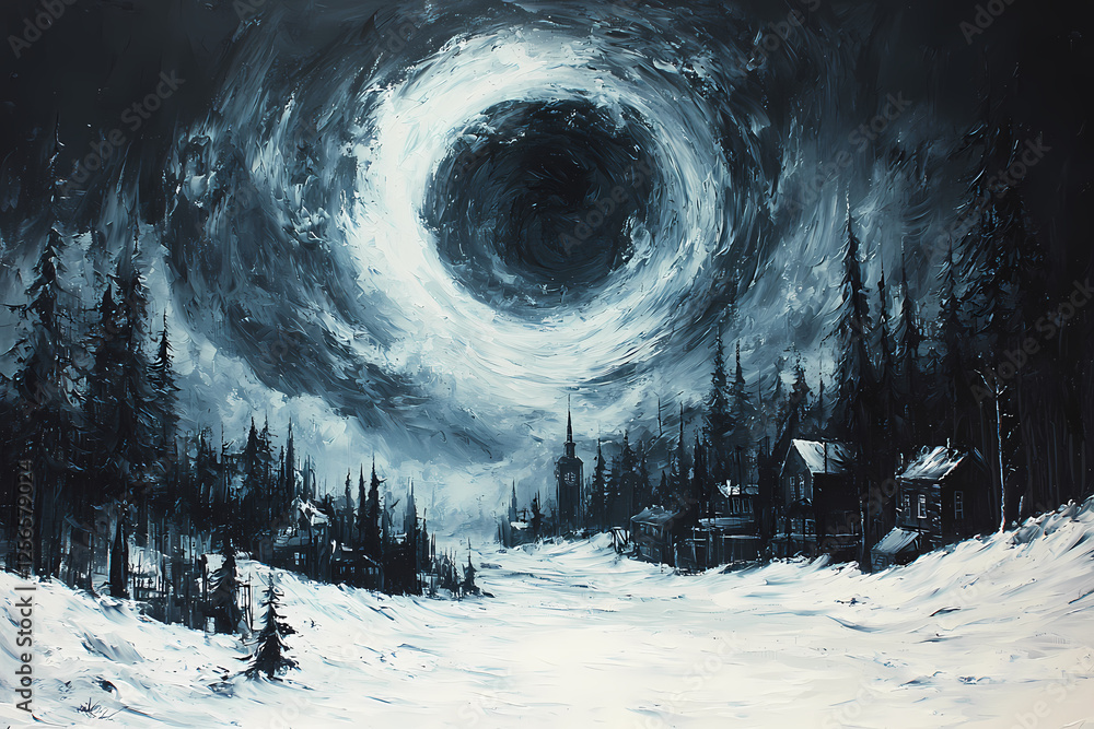 Poster a mesmerizing digital painting of a distorted clock melting into a pool of liquid time, surrounded b