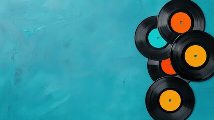 Dive into nostalgia with this vintage vinyl record background, perfect for music lovers and retro enthusiasts alike