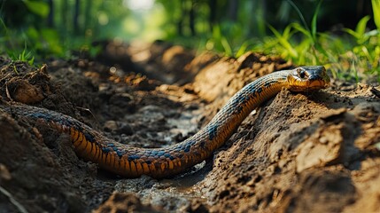 A steel drain snake being wound back after successfully removing a blockage.