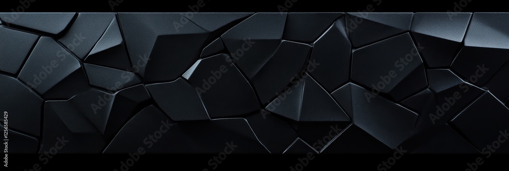 Poster elegant geometric pattern on a black matte background showcasing intricate design elements