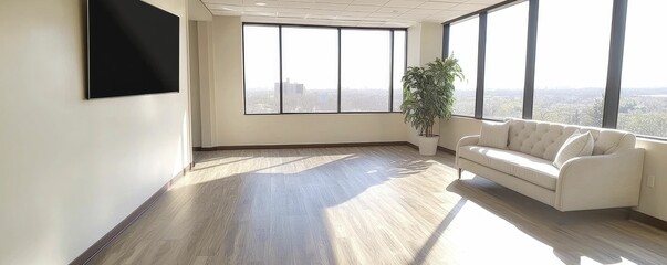 Modern multifunctional workspace blending technology, open layouts, and inviting nooks, fostering creativity and collaboration in an engaging atmosphere.