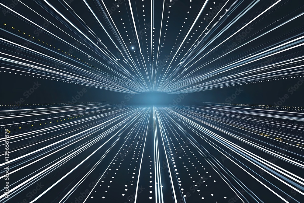 Aufkleber futuristic abstract lines and dots background showcasing digital connections and advanced data techn