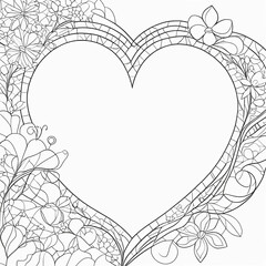 Obraz premium Heart with flowers card