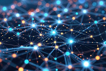 Obraz premium Revolutionary Digital Networks Featuring Abstract Lines and Dots for Enhanced Data Connectivity and Future Technology Insights