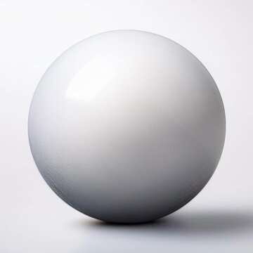 una esfera  pelota blanca aislada sobre fondo blanco