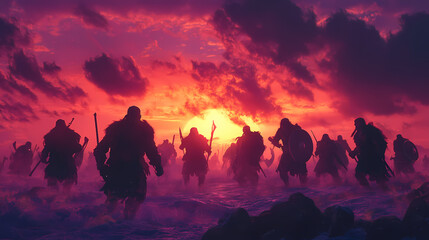 Fototapeta premium dark viking squads
