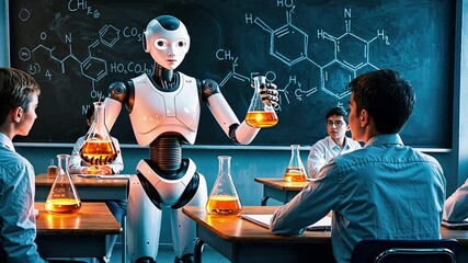 Futuristic Classroom: Robot Teacher Engaging Students in Chemistry