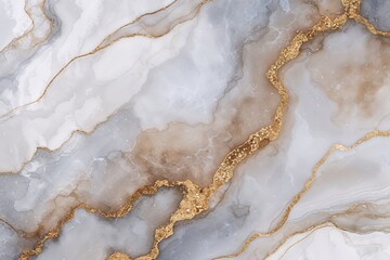 Chic White Marble with Grain and Haze Effects in Stylish Watercolor Fantasy
