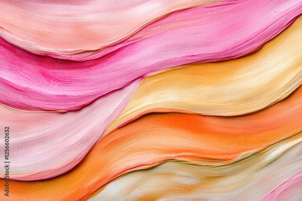 Poster colorful watercolor strokes create an abstract pattern of soft waves