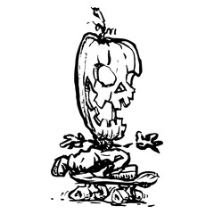 Skater Cartoon Jack-o-lantern