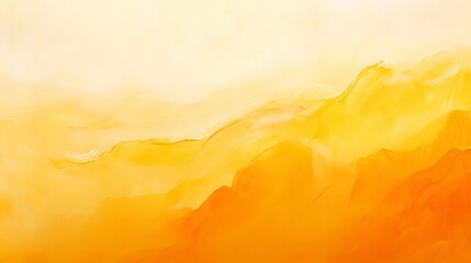 Abstract Orange and Yellow Landscape Painting