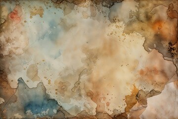 Vintage Aged Watercolor Paper with Delicate Textures for Artistic Backgrounds and Designs