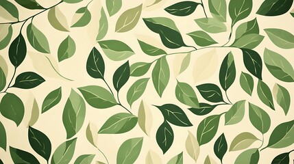 Abstract Green Leaf Pattern Background Design