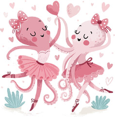 Octopuses Dancers Valentine's Day