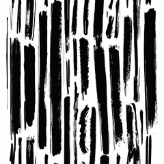 Abstract Black and White Brushstrokes:  A seamless pattern of bold, textured black brushstrokes in varying lengths and angles, creating a dynamic, abstract background.  