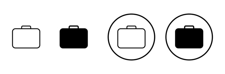 Briefcase icon vector. suitcase sign and symbol. luggage symbol.