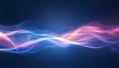 Abstract Background, Flowing Lines, Blue, Deep Magenta, Vector Art, Bright Saturation