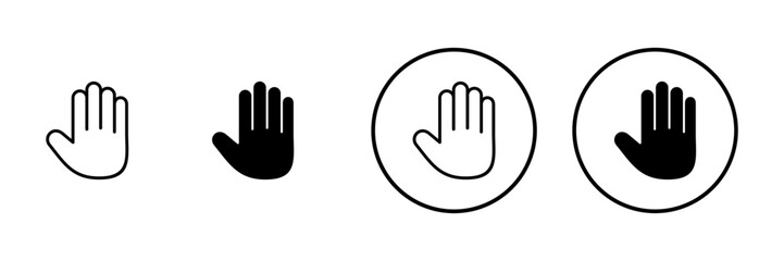 Hand icon vector. hand sign and symbol. palm