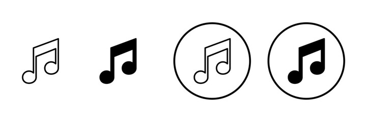 Music icon vector. note music sign and symbol