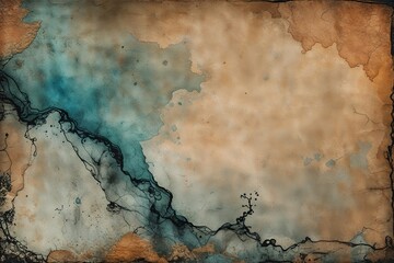 Obraz premium Vintage Textured Paper with Soft Tones Ink Effects and Rugged Faded Background