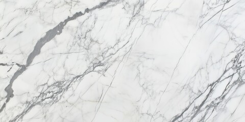 Obraz premium Elegant white marble surface with grey veining and natural patterns