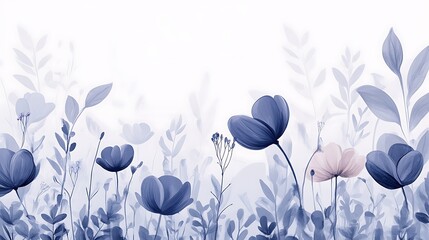 Elegant Blue and Pink Floral Garden Design