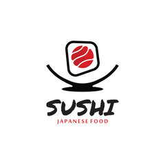 Sushi vector logo template, or Japanese specialties.