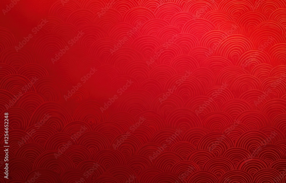 Poster abstract red background with circular pattern.