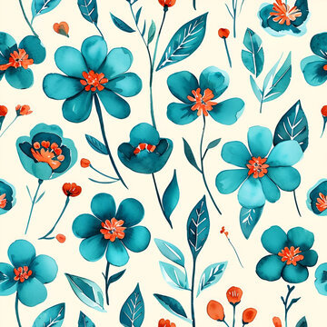 illustration of colored flowers on a white background