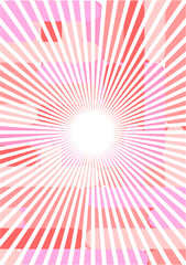 The background image is in pink tones, using shapes to arrange. Composition with gradation used for graphics