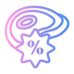 meat Line Gradient Icon